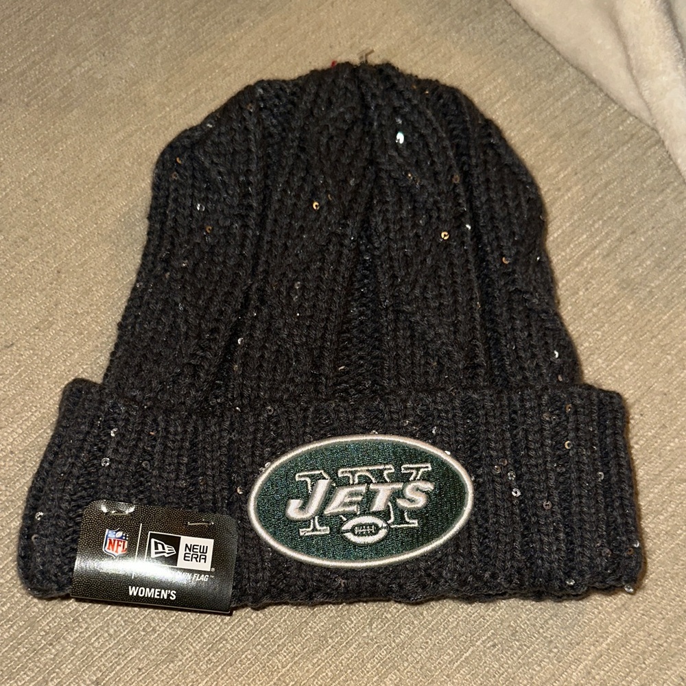 New Era Cable Frosted NYJ Beanie